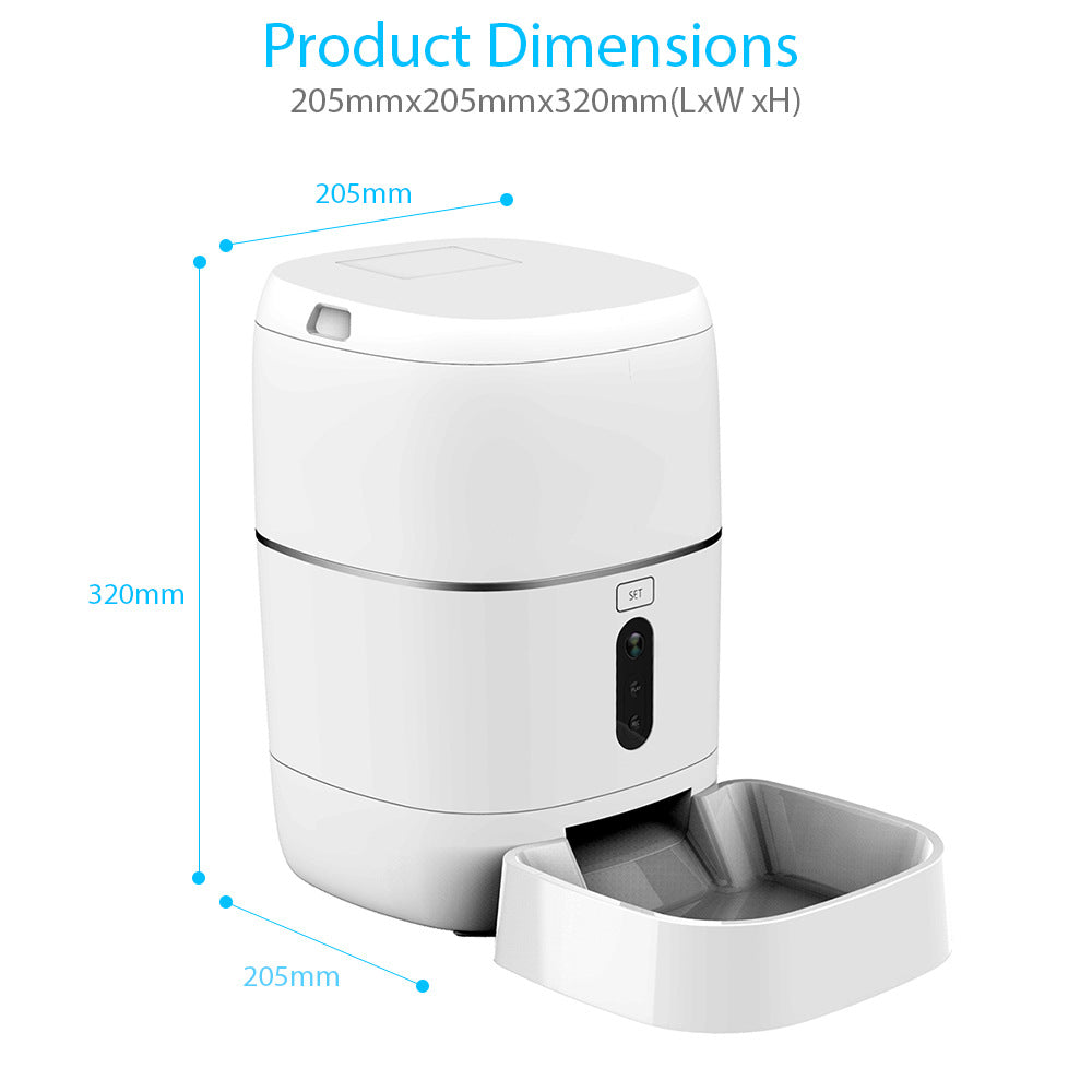 Smart Feeder 3L, Wi-Fi, Food Dispenser, App Automatic Feeding, Manual Feeding, Schedule Feeding, Check Feeding Status, Voice Recorder, for Big or Small Pets Smart Feeder 3L, Wi-Fi, Food Dispenser, App Automatic Feeding, Manual Feeding, Schedule Feeding, Check Feeding Status, Voice Recorder, for Big or Small Pets
